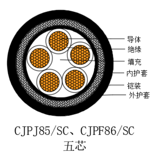 铜芯交联聚乙烯绝缘低烟无卤船用控制电缆-CKJPJ85/SC-150/250V、CKJPF86/SC-150/250V
